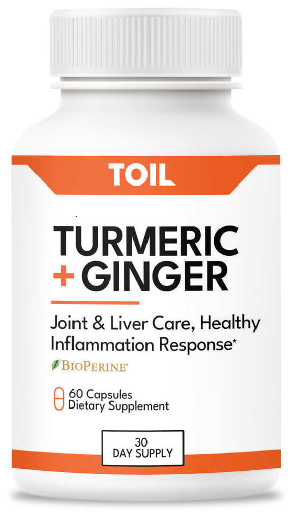 Turmeric with Ginger for joint and liver care, healthy inflammation response, thirty day supply